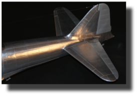A6M2 Zero aft fuselage- empennage. Scratch built in metal by Rojas Bazán. 1:15 scale. A6M2 Zero aft fuselage- empennage. Scratch built in metal by Rojas Bazán. 1:15 scale.