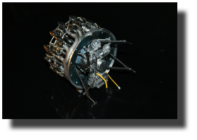 Sakae 12 engine. Scale 1:15. scratch built in metal by Rojas Bazán. Sakae 12 engine. Scale 1:15. scratch built in metal by Rojas Bazán.