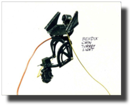 Bendix chin turret sight, 1:15 scaleScratch built in metal by Rojas Bazán.