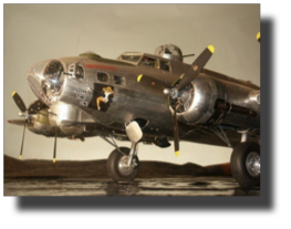 Boeing B-17 G. Scratch built in metal by Guillermo Rojas Bazán. 1:15 scale. One-off model completed in 2001.