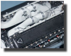 Allison V-1710-33 engine details. Scratch built in metal by Rojas Bazán. 1:15 scale.