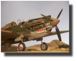 Curtiss P-40 B/C. Scratch built in metal by Rojas Bazán. 1:15 scale.