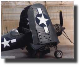 F4U-1 Corsair. Scratch built in metal by Rojas Bazán. Note the effect of the cloth on hollow ribs. Scale 1:15. Engineering model.