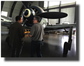 Guillermo Rojas Bazán and friend and the Fw190 A