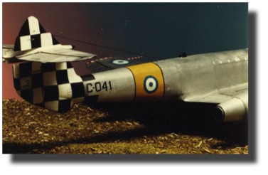 Gloster Meteor Mk IV. Scratch built in metal by Guillermo Rojas Bazán. Scale 1:24. Made in 1986.