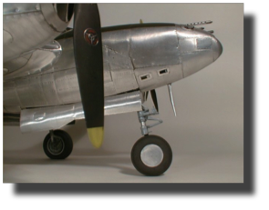 Lockheed P-38 Lightning. Scratch built in metal by Rojas Bazán. 1:15 scale.
