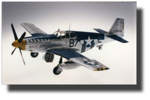 North American P-51 B Mustang. Scratch built in metal by Rojas Bazán. 1:15 scale.