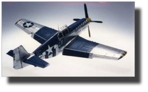 North American P-51 B Mustang. Scratch built in metal by Rojas Bazán. 1:15 scale.