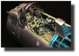 Mitsubishi A6M2 Zero cockpit. Scratch built by Rojas Bazán. 1:15 scale. One-off model.