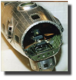 Boeing B-17 G. Bendix chin turret. Scratch built in metal by Rojas Bazán. 1:15 scale.