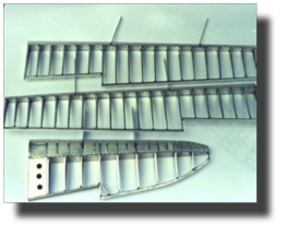 Boeing B-17 G. Elevators and rudder frames. Scratch built in metal by Rojas Bazán. 1:15 scale. Boeing B-17 G. Elevators and rudder frames. Scratch built in metal by Rojas Bazán. 1:15 scale.