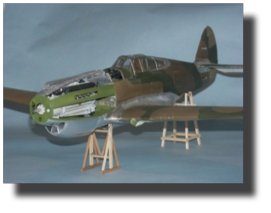 Curtiss P-40 B/C. Scratch built in metal by Rojas Bazán. 1:15 scale.