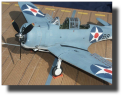 SBD-3 Dauntless. Scratch built in metal by Rojas Bazán. 1:15 scale. Diorama.