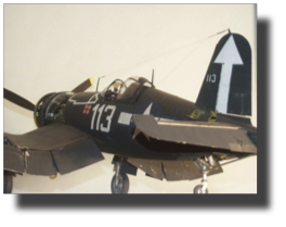 F4U-1 Corsair. Scratch built in metal by Rojas Bazán. Scale 1:15. Engineering model.