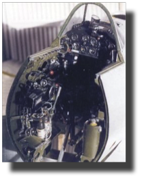 F4U-1 Corsair. Cockpit. Scratch built in metal by Rojas Bazán. Scale 1:15. Engineering model.