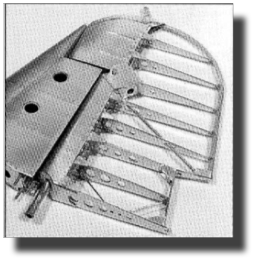 F4U-1 Corsair. Fin and rudder frame. Scratch built in metal by Rojas Bazán. Scale 1:15. Engineering model. F4U-1 Corsair. Fin and rudder frame. Scratch built in metal by Rojas Bazán. Scale 1:15. Engineering model.