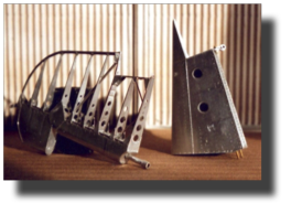F4U-1 Corsair. Fin and rudder frame. Scratch built in metal by Rojas Bazán. Scale 1:15. Engineering model. F4U-1 Corsair. Fin and rudder frame. Scratch built in metal by Rojas Bazán. Scale 1:15. Engineering model.
