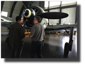 Guillermo Rojas Bazán and friend and the Fw190 A Guillermo Rojas Bazán and friend and the Fw190 A