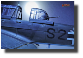 Junkers Ju 87 B-1. Aft canopy and MG15. Scratch built in metal by Rojas Bazán. 1:16 scale. Junkers Ju 87 B-1. Aft canopy and MG15. Scratch built in metal by Rojas Bazán. 1:16 scale.
