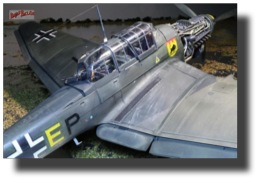 Junkers Ju 87 B-1 Stuka. Closed canopies. Scratch built in metal by Rojas Bazán. 1:16 scale.
