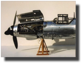 Bf 109 G. Daimler Benz 605 A engine. Scratch built in metal by Rojas Bazán. 1:15 scale.
