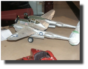 Lockheed P-38 Lightning. Scratch built in metal by Rojas Bazán. 1:15 scale.