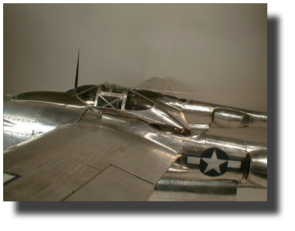 Lockheed P-38 Lightning. Scratch built in metal by Rojas Bazán. 1:15 scale.