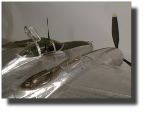 Lockheed P-38 Lightning. Scratch built in metal by Rojas Bazán. 1:15 scale.