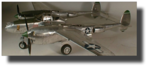 Lockheed P-38 Lightning. Scratch built in metal by Rojas Bazán. 1:15 scale.