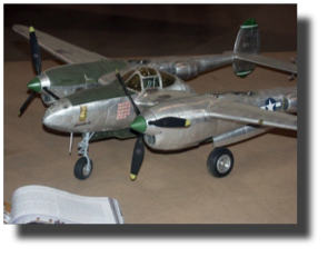 Lockheed P-38 Lightning. Scratch built in metal by Rojas Bazán. 1:15 scale.