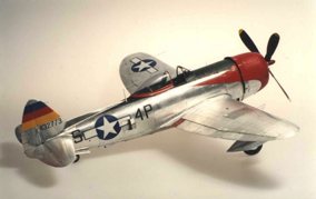 Republic P-47 Thunderbolt. Scratch built in metal by Rojas Bazán. 1:15 scale.