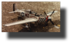 North American P-51 D Mustang. Scratch built in metal by Rojas Bazán. 1:15 scale.