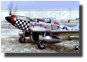 North American P-51 D Mustang. Scratch built in metal by Rojas Bazán. 1:15 scale.