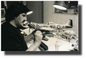 Model Maker. Guillermo Rojas Bazán at work on his model of Big Beautiful Doll in 1993.