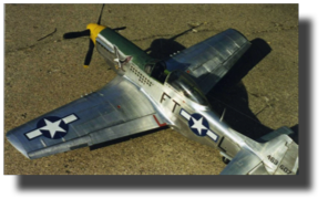 North American P-51 D Mustang. Scratch built in metal by Rojas Bazán. 1:15 scale.