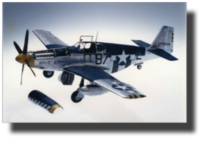 North American P-51 B Mustang. Scratch built in metal by Rojas Bazán. 1:15 scale.