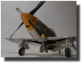 North American P-51 D Mustang. Scratch built in metal by Rojas Bazán. 1:15 scale.