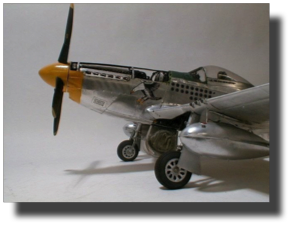 North American P-51 D Mustang. Scratch built in metal by Rojas Bazán. 1:15 scale.