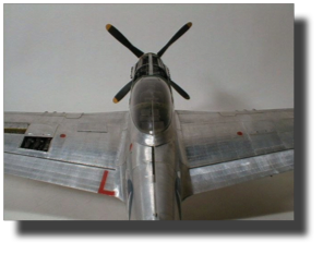 North American P-51 D Mustang. Scratch built in metal by Rojas Bazán. 1:15 scale.