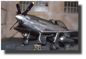 North American P-51 D Mustang. Scratch built in metal by Rojas Bazán. 1:15 scale.