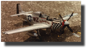 North American P-51 D Mustang. Scratch built in metal by Rojas Bazán. 1:15 scale.