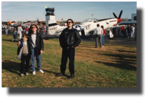 Guillermo, Clarisa and Roy at air show in New York, 1994.