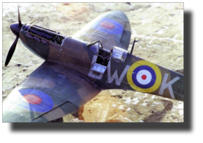 Supermarine Spitfire Mk I. Scratch built in metal by Rojas Bazán. 1:15 scale. Built in 1990. Supermarine Spitfire Mk I. Scratch built in metal by Rojas Bazán. 1:15 scale. Built in 1990.