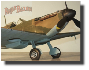 Supermarine Spitfire Mk I. Scratch built in metal by Rojas Bazán. 1:15 scale. Built in 1995. Supermarine Spitfire Mk I. Scratch built in metal by Rojas Bazán. 1:15 scale. Built in 1995.